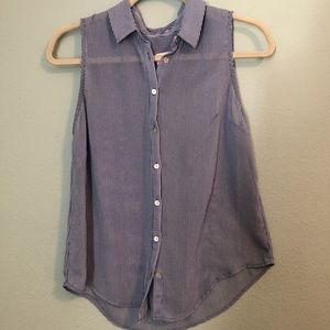 A New Day Sleeveless Striped Blouse